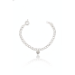 Pulseira elo português 5mm coração 1cm cravejado